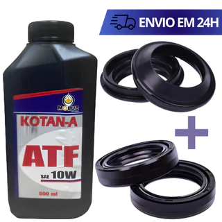 Retentor Bengala Suspensão Garfo Qualidade Original + Óleo Hidráulico Atf + Guarda Pó Cg Titan Fan Start Nxr 150 e 160 em Oferta na Shopee