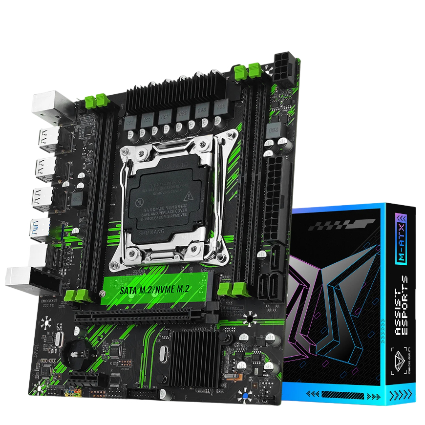 Placa Mae Machinist Pr9 X99 Micro Atx Black Green Xeon