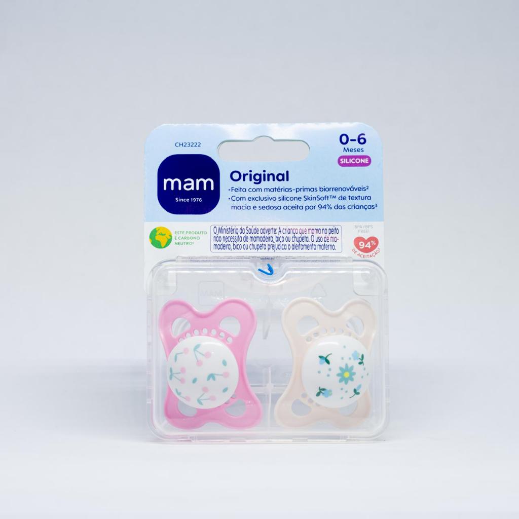 Chupeta Mam Original 0-6 Meses Embalagem Dupla CH23222 | Shopee Brasil