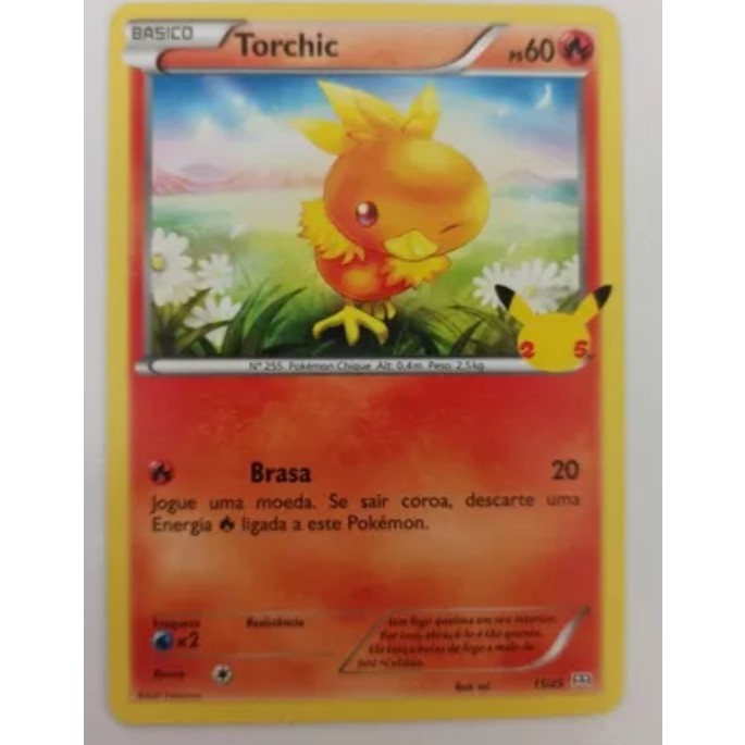 torchic pokemon card mcdonalds - 11/25 - Promo - 25th Anniversary 2021 Pokemon Sword & Shield