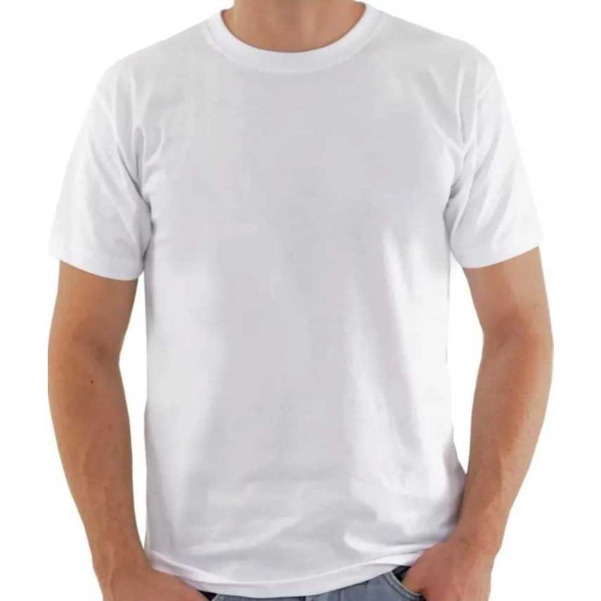 Camisa Masculina Lisa Branca 100% Algodão