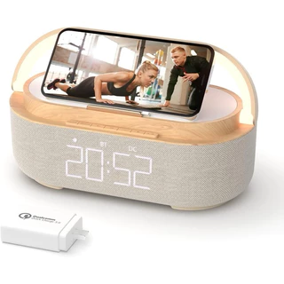 carregador sem fio IMS-228 com LED e caixa de som 6em1