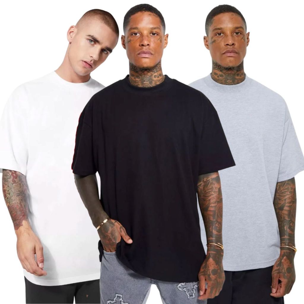 Camiseta Oversized Basic Streetwear Masculina 100% Algodao