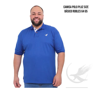 Camisa Gola Polo Piquet Básica masculina pluz size G4 G5 tamanho extra grande