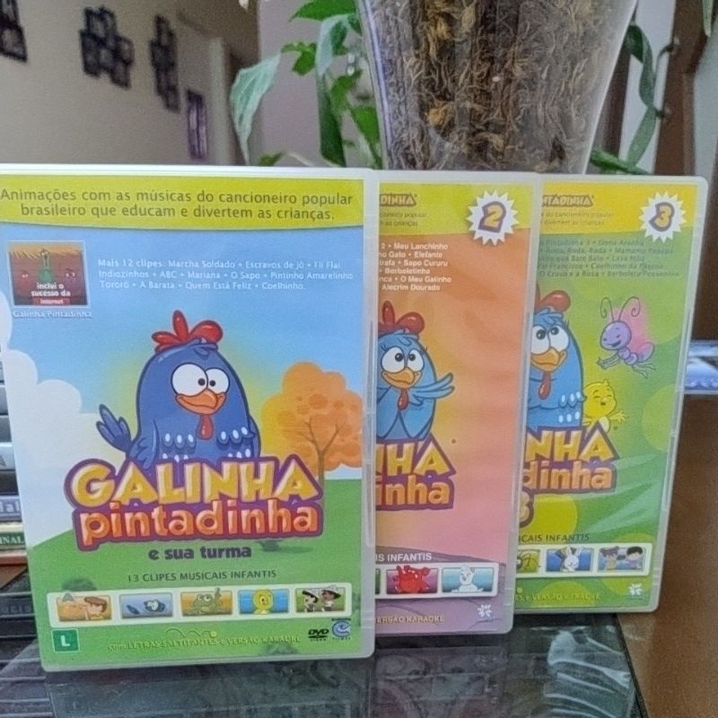 DVD Galinha Pintadinha 1, 2 e 3. ORIGINAIS e novos. | Shopee Brasil