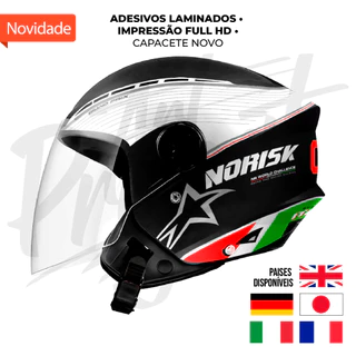 Capacete NEW LIBERTY 3 - Personalizado Norisk GrandPrix em Oferta na Shopee