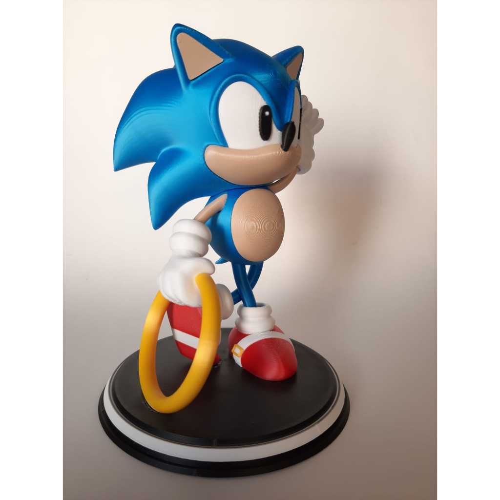 Boneco Decoração Sonic 18 cm de altura impresão 3D