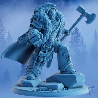 Miniatura de warhammer Asver space wolf proxy