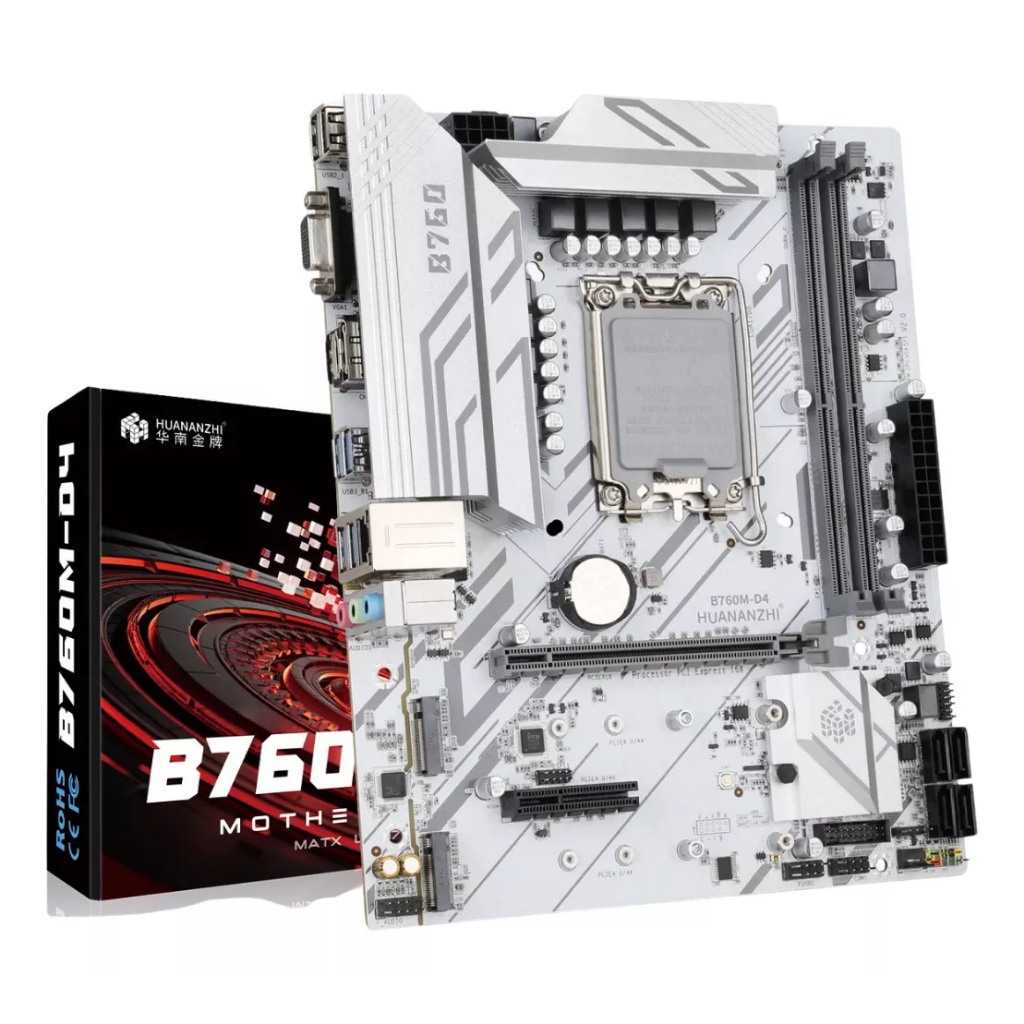 Placa Mãe B760m Gaming Intel Ddr4 Lga 1700 Matx Cor Branca