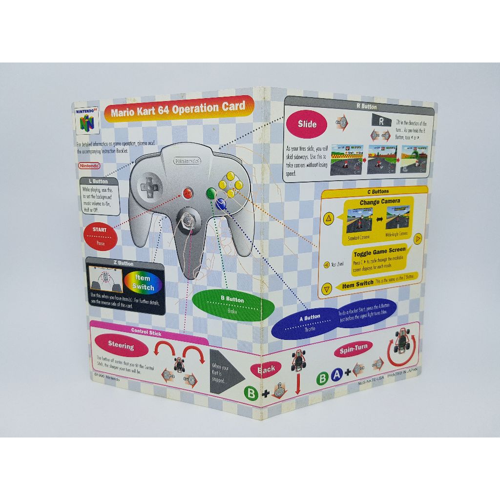 Apenas O Operation Card - Mario Kart 64 - Nintendo 64 - Americano ( USA ...