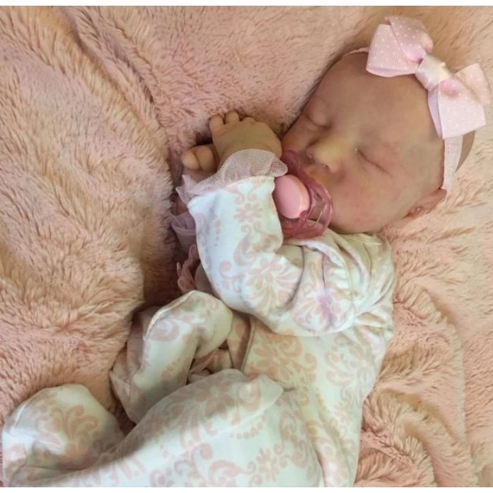 Boneca Bebe Silicone Reborn Simulação  Dormir Bebê Mini Fofa Menino Realista Vestido De Brinquedos Meninas Dia Das Crianças Presentes Para Meninas