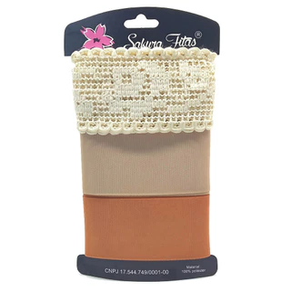 Kit de Fita Renda para Laços e Artesanato 38mm x 5 Metros