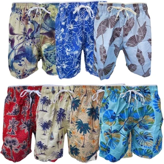 Shorts Masculino Tactel Mauricinho Estampado Bermuda Moda Praia Leve Mais Pague Menos