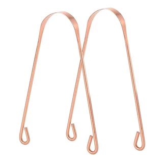100% Cobre Puro Higienizador Para Raspagem Lingual Higiene Saúde Bucal - Modelo Premium