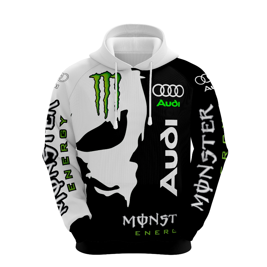 Blusa Masculina Moletom Audi Moto Skull