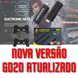 Game Stick GD20 Atualizado Original Ampown 128GB até 50.000 Jogos + 2 Controles | Video-game Retro