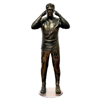 Abel Ferreira - Cabeça Fria, Coração Quente - Escultura artesanal 3D de decoração Palmeiras