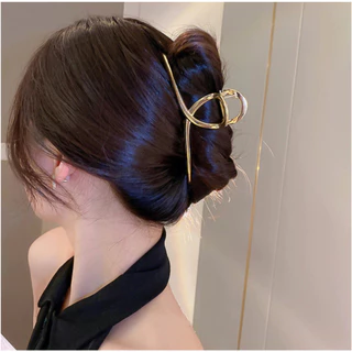 ￼Clipes De Garra De Metal Grandes Fixação Forte Barrettes Para Cabelos Compridos Acessórios De Modelagem De Cabelo Meninas Femininas