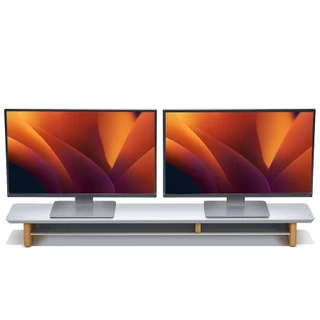 Stand Monitor Ktronic V2 Pro Grande Cor Branco Laqueado