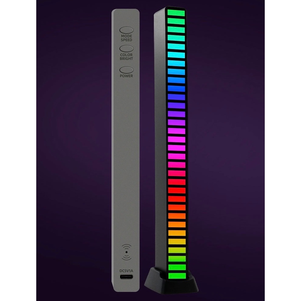 Barra De Luz Rgb Gamer Rítmica Sensível Ao Som Torre Musica