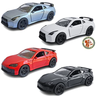 Miniatura carrinho de ferro Toyota Supra McLaren Nissan Skyline abre as portas estilo Velozes e Furiosos Dodge