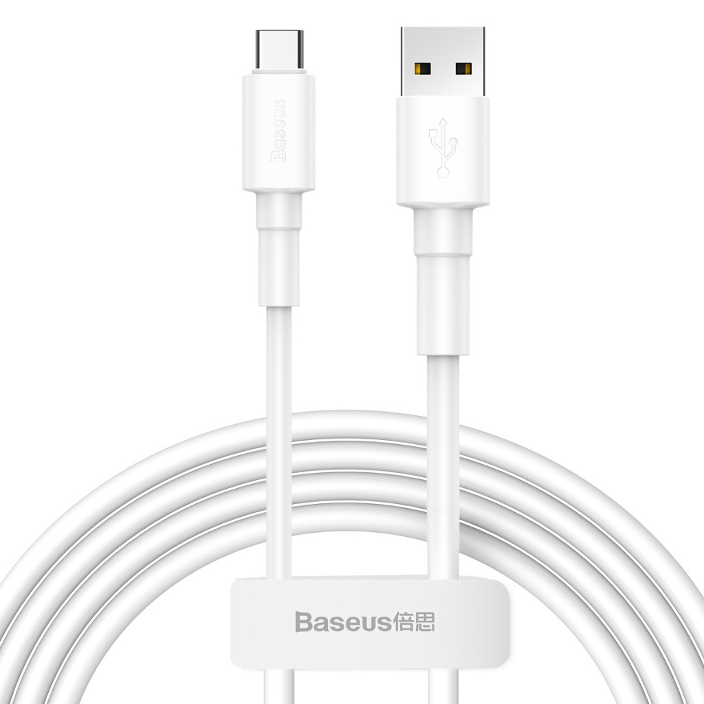 Cabo Usb Para Type-c Baseus Mini White 1m 3A branco