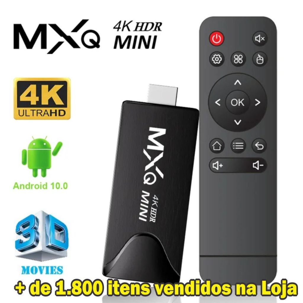Suporte Stick Android 10 Quad Core 4k Hd Store 2.4g Wifi