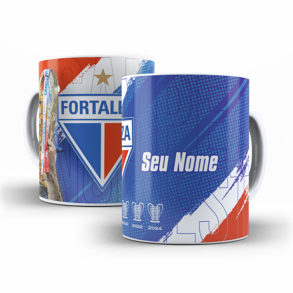Caneca Fortaleza EC Tricampeão do Nordeste Laion Leão do PICI 2024 ...