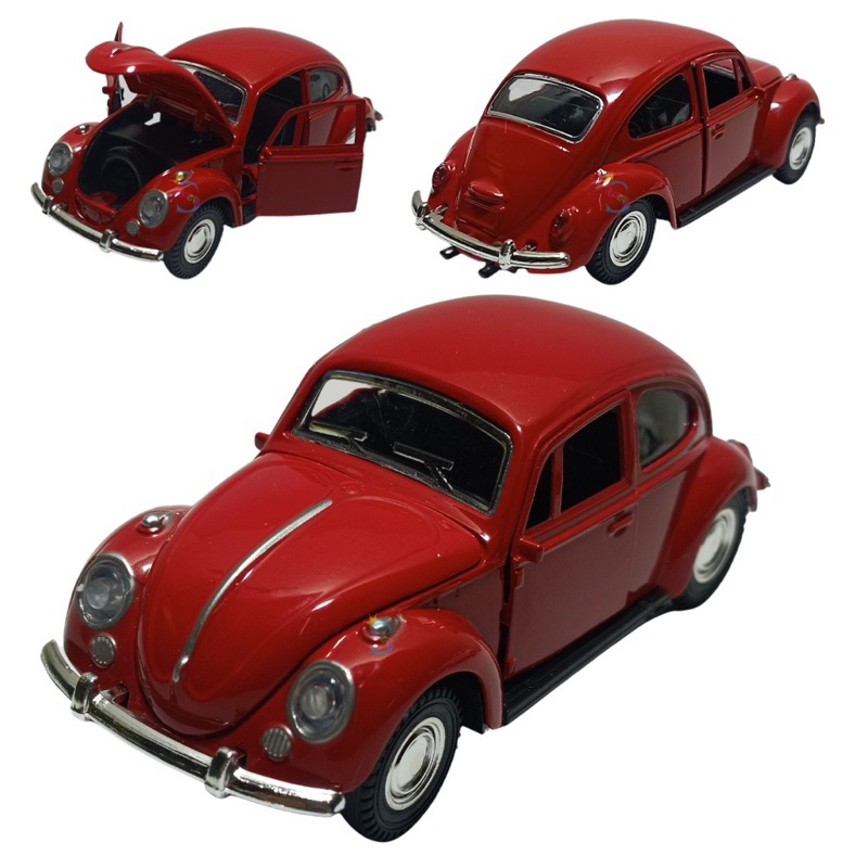 Carrinho De Ferro Fusca Fusquinha Abre Porta Capô Fricção Miniatura