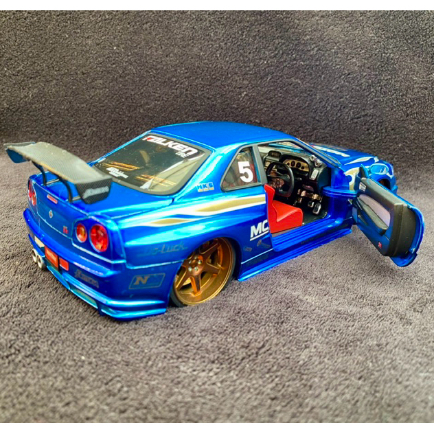 JADA TOYS 1:24 IMPORT RACER MOTOREX NISSAN SKYLINE GT-R R34