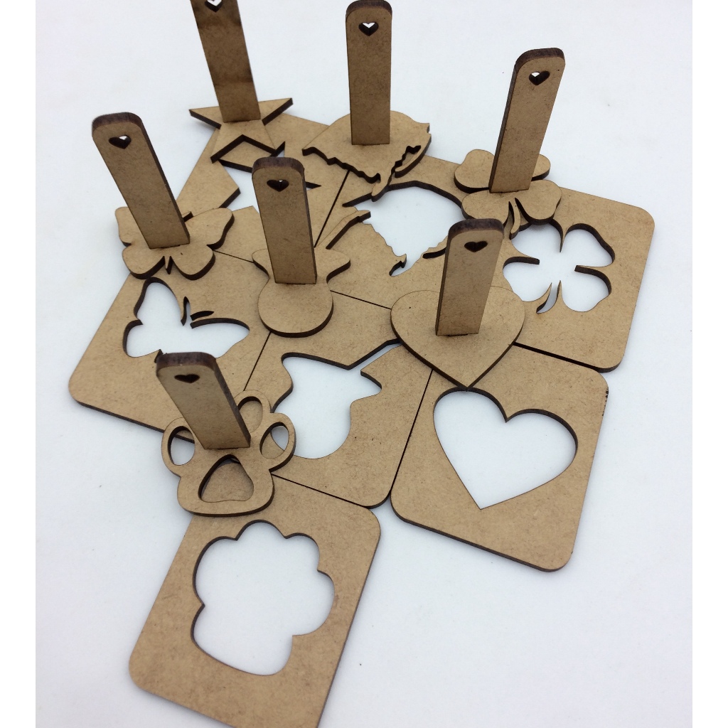 Carimbos e Marcador para Chimarrão MDF 3mm (7 unidades)