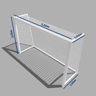 Par de Rede para Gol de Futsal Fio 4mm em Nylon Caixote