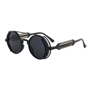 Punk steampunk, Óculos de Sol, óculos de sol duplo primavera, óculos de sol moda redonda, óculos de sol estilo gótico, uv400 proteção eyewear, Steampunk Sunglasses