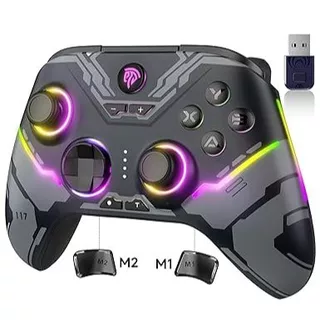 Controle Sem Fio Easysmx X15 Para Switch, Pc, Tv Box, Tablet, Bluetooth, Wired Com fio, 2.4Ghz Wireless