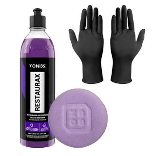 RESTAURAX 500 ml + LUVAS + APLICADOR DE ESPUMA - VONIXX - RESTAURADOR DE PLÁSTICOS