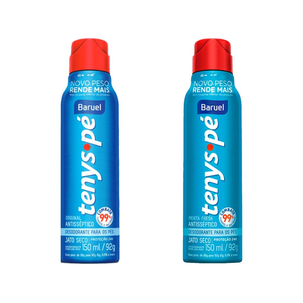 Desodorante Para os Pés Tenys Pé Baruel Jato Seco 150ml | Shopee Brasil