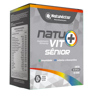 Natuvit Sênior Imunidade Vitamina para Idosos Acima 50 Anos 60 Cápsulas