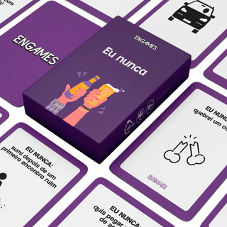 Jogo de Cartas Eu Nunca Anime a sua Resenha Jogo para adultos Festa Drink Game Beber Esquenta Bebe jogo de festa baralho animado diversão galera +18 Casal Apimentar com 55 Cartas por Pacote