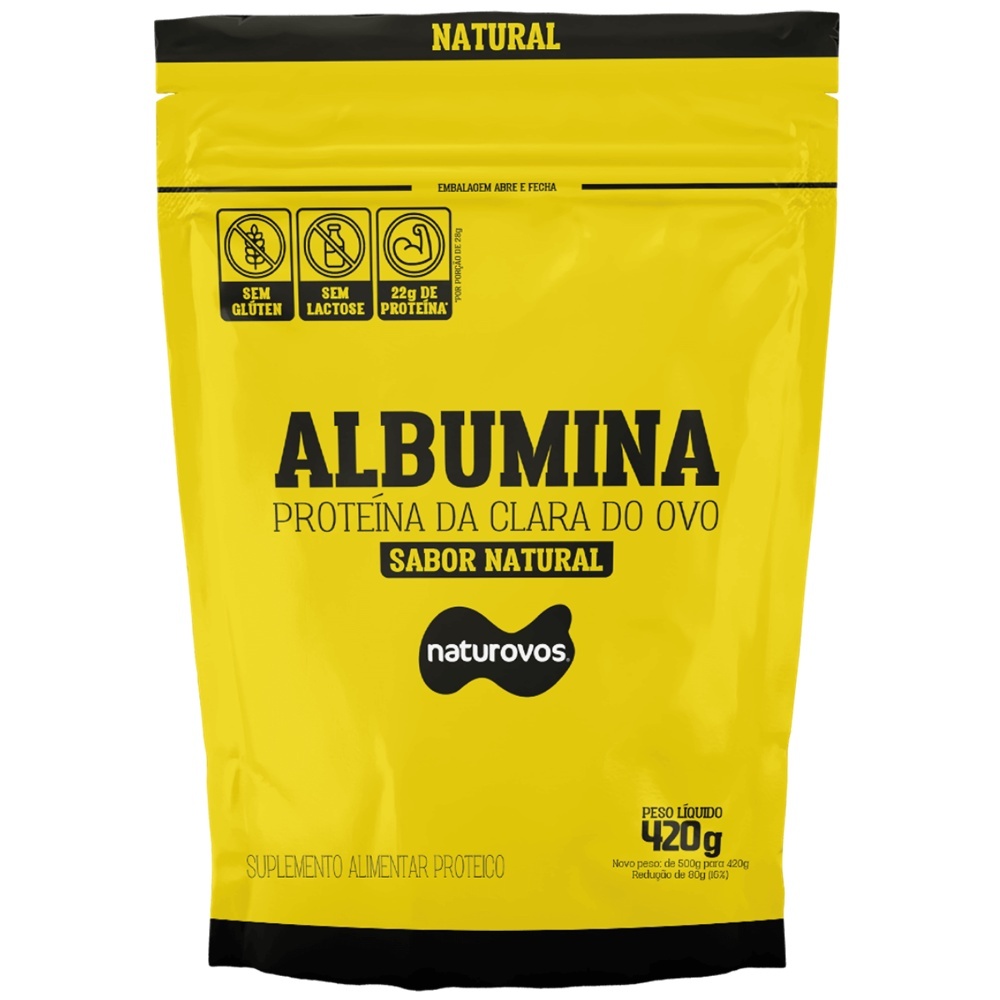 ALBUMINA 420G NATUROVOS TODOS OS SABORES