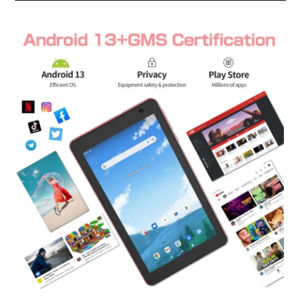 Tablet PRITOM-Android 13 com câmera dupla, 8