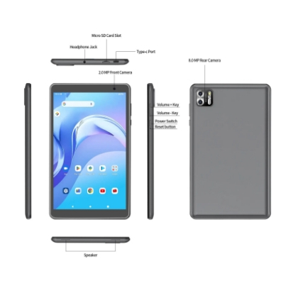 Tablet PRITOM-Android 13 com câmera dupla, 8
