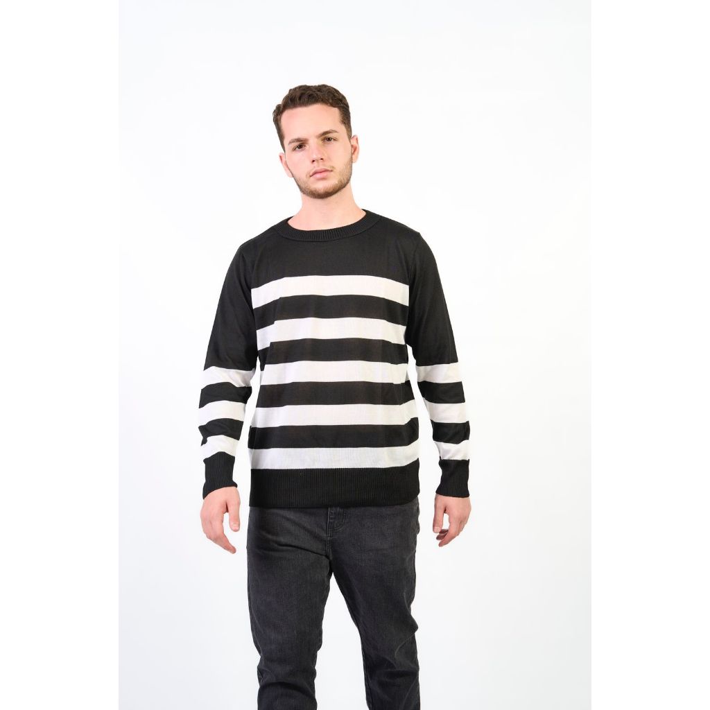 Suéter Blusa Tricot Masculino Listrado