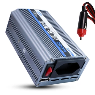 Inversor Tensão Automotivo Onda Senoidal 200W DC 12V Para AC 220V Porta USB 5V Led Indicador