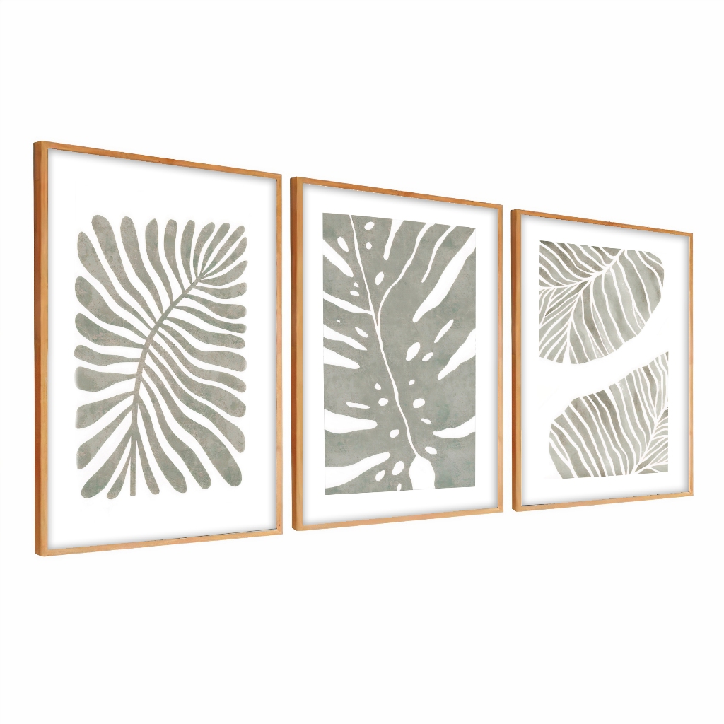 Kit Quadro Decorativo Sala Quarto 50x70 cm Moldura Moderno Grande