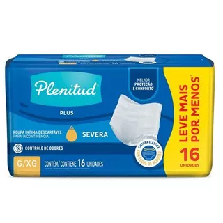 Roupa Íntima Descartável Plenitud Plus para Incontinência G/XG 16 Unidades