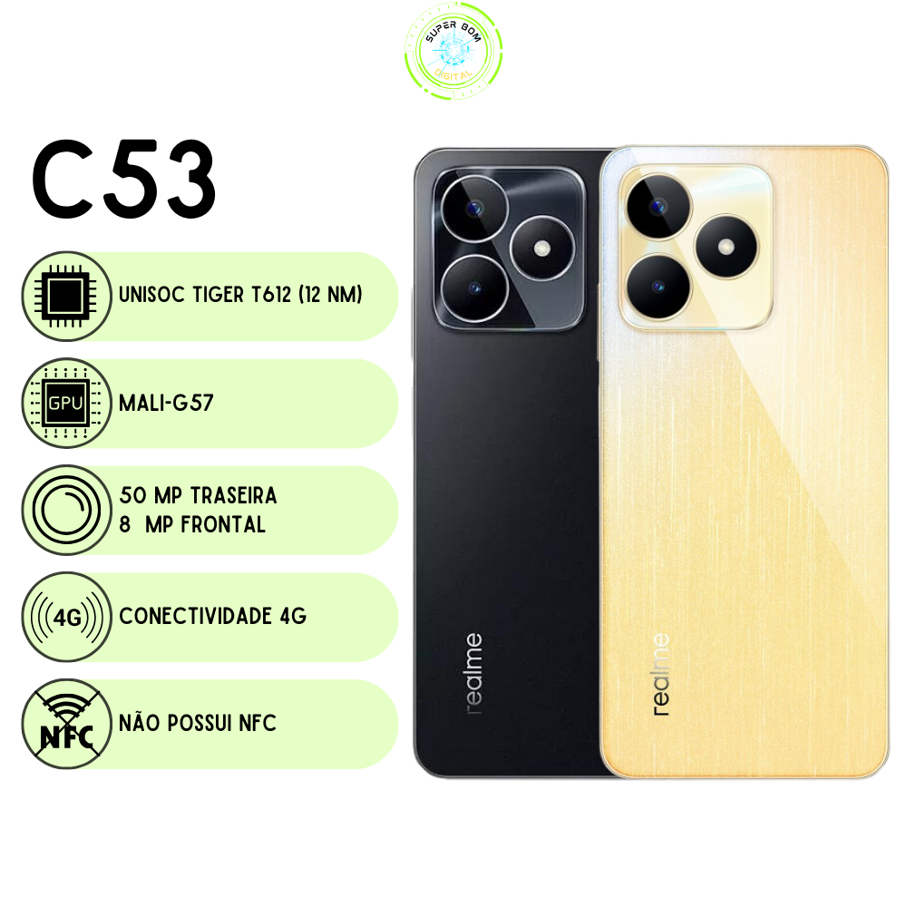 Realme C53 4G (Versão Global) | Câmera de 50MP, Processador Unisoc ...