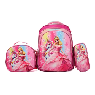 Kit 3 Mochila Bolsa Escolar Juvenil Feminina De Costas Menina com Lancheira Estojo Multineos em Oferta na Shopee