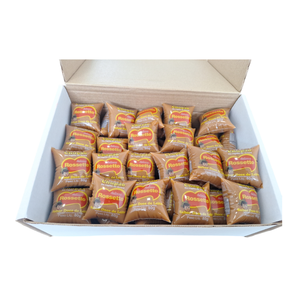 Chupão de Doce de Leite Pastoso - Caixa com 4 Kg - 50 Sachês