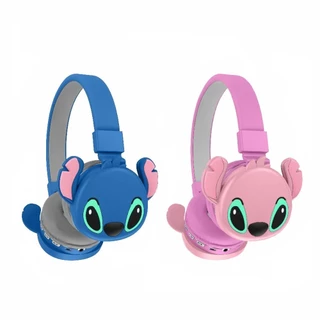 Fones De Ouvido Headset Sem Fio Disney Stitch ou Angel Com Bluetooth