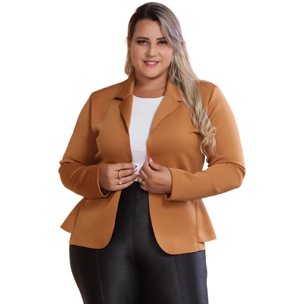 Neoprene Casaquinho Feminino Curto Moda Blazer Feminino Neoprene